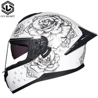 Full Face Racing Helmets Winter Warm Double Visor Motorcycle Helmet Motorbike Sports helmet LVS-701