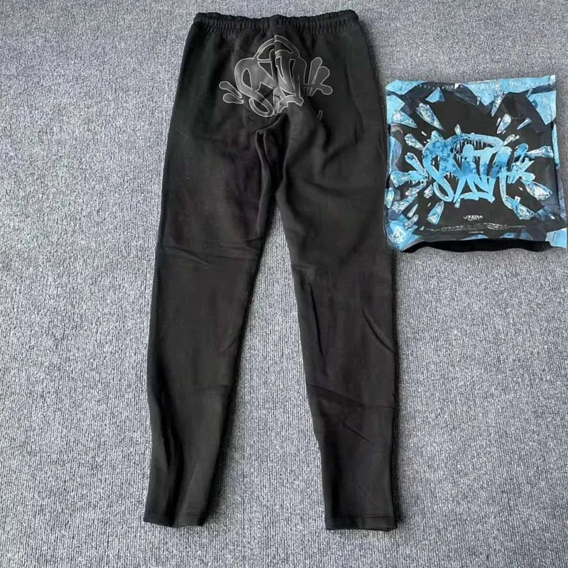 Sy Jacket and Trousers Sports Jogging Men Cotton Hoodie Young Fashion Hooded Tops Pants Women's Streetwear Coats Warm Tracksuit Econic Blanks