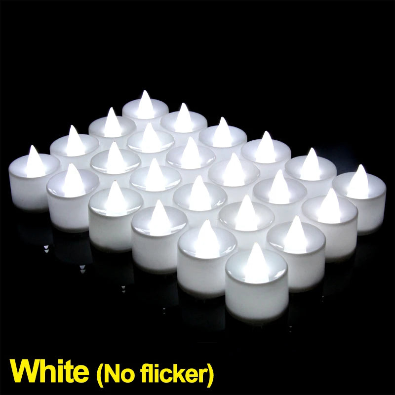 LED Candle Battery Powered Flameless Tea Candle Fake Candle Lamp Wedding Birthday Party Home Decoration Lamp Candlestick Candles Econic Blanks