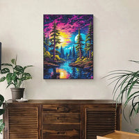 5D Diamond Art Painting Aurora Landscape Mosaic Embroidery Cross Stitch Kit Full Round Rhinestone Diy Wall Home Decor Gift Econic Blanks