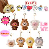 BT21 Koya Shooky Chimmy Cooky mang tata cute and creative kawaii plush keychains and bag charms, adorable doll gifts wholesale Quick Pick Grocers