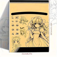Anime Character Line Art Drawing Book for Beginners - 48 Pages of Simple Hand-Drawn Outlines for Tracing & Practice Painting Econic Blanks