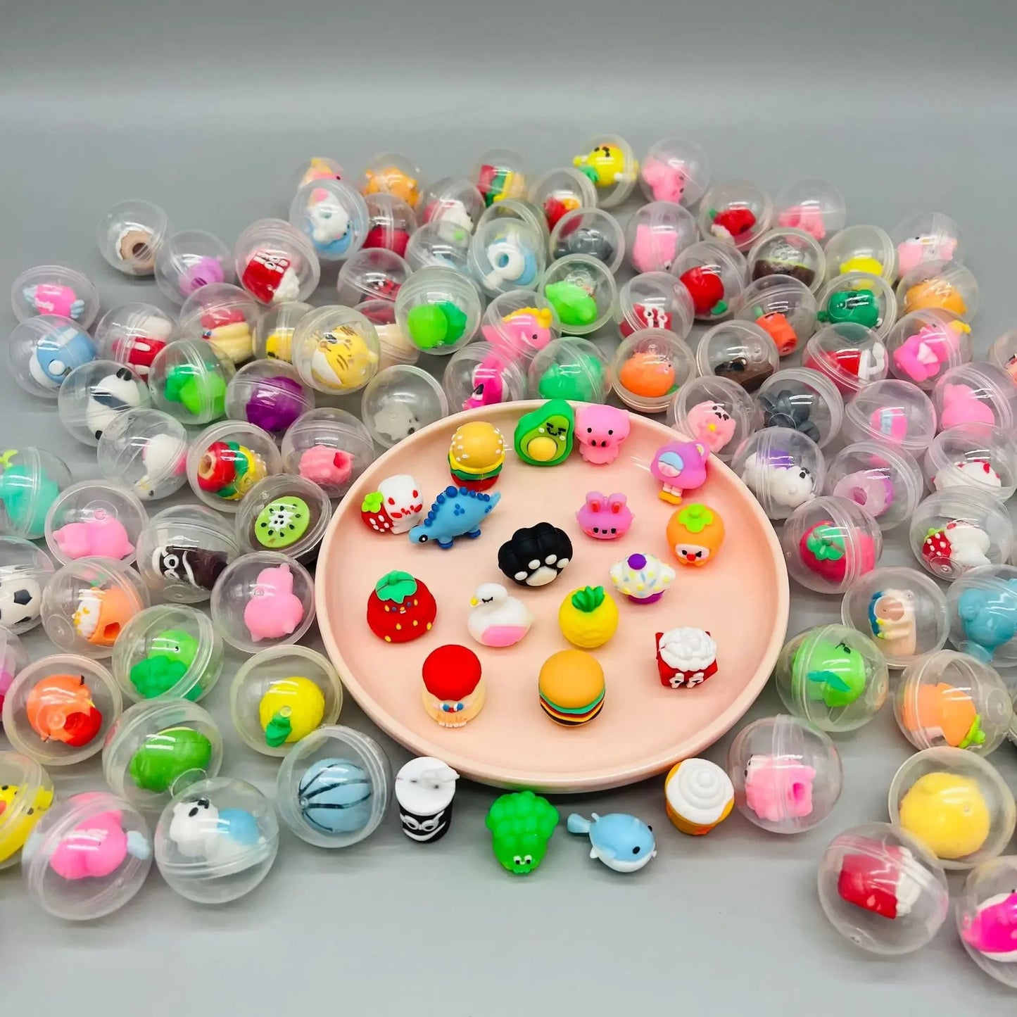 32mm Transparent Twisted Egg for Mini Claw Machine Toys Accessories Cute Animal Plush Dolls Doll Kids Arcade Crane Machine Gift Econic Blanks