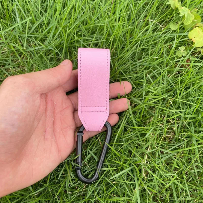 Baby Stroller Hook Fashion PU Leather Adjustable Pram Hook Cart Organizer Diaper Bag Hanger Children Boy Girl Travel Accessories Purest Peak