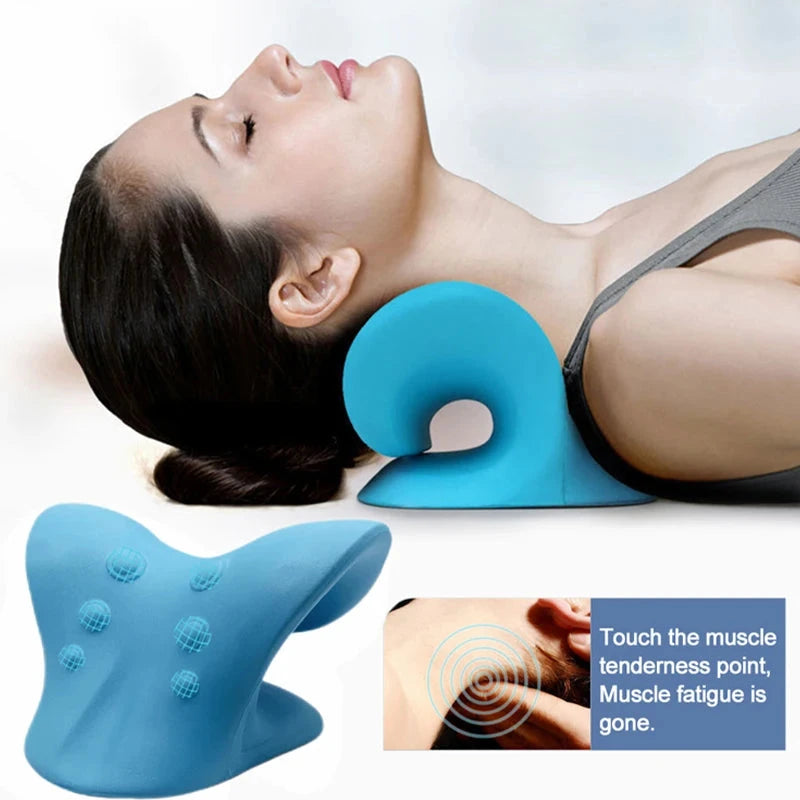 Neck Stretcher Shoulder Cervical Chiropractic Traction Device Head Back Body Massager Massage Pillow Econic Blanks