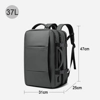 BANGE Aesthetic Men Business Backpack School Expandable USB Bag, Large Capacity 17.3 Laptop Waterproof Fashion Travel Backpack Econic Blanks