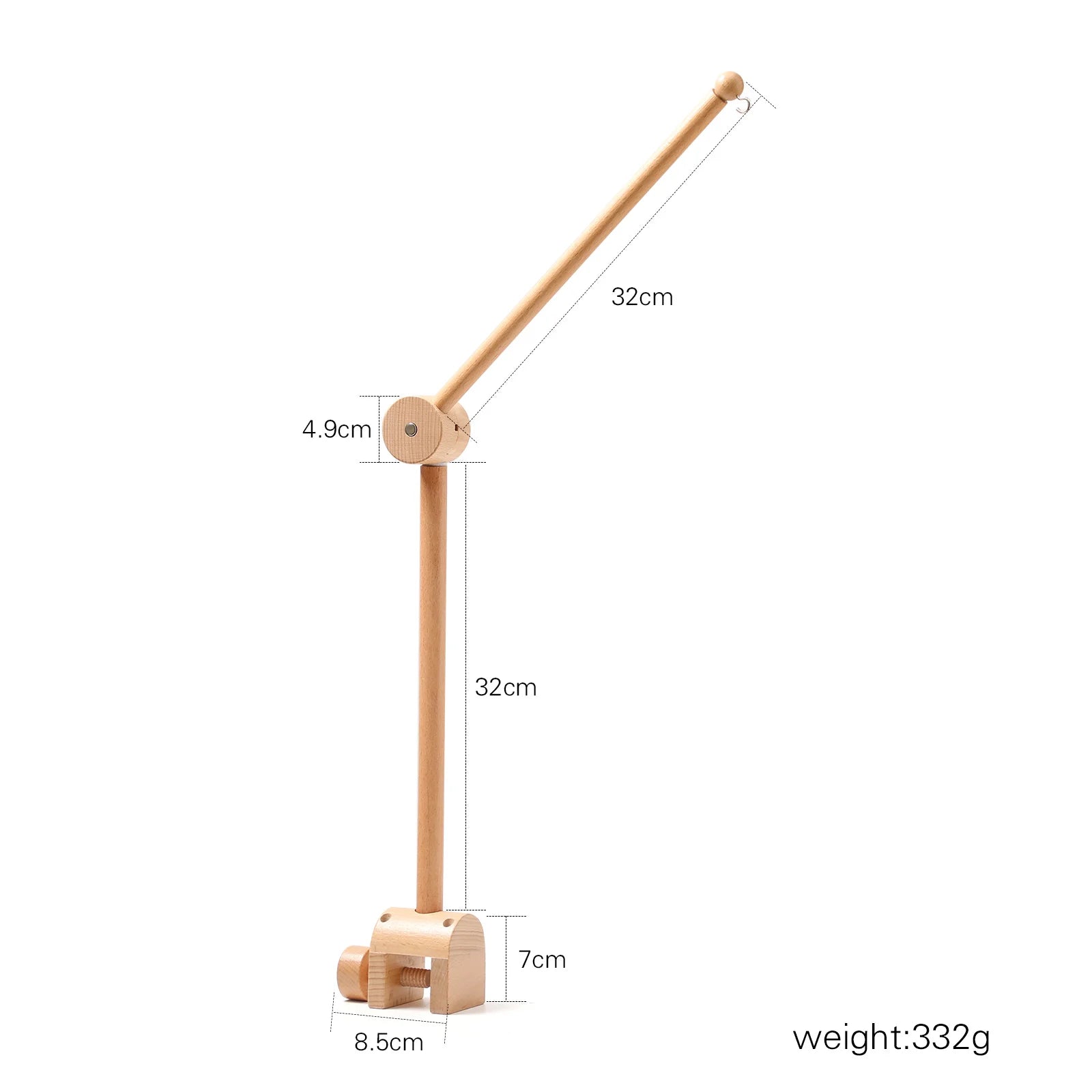 Baby Wooden Bedbell Bracket 0-12 Months Bed Bell Bracket Wooden Mobile Newborn Crochet Bed Bell Hanging Toys Newbaby Rattle Toys Purest Peak