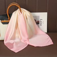 Luxury Print Satin Silk Square Scarf for Women Shawl Hijab Neckerchief Female Hair Ribbon Headband Fashion Wrap Bandana 2023 New Econic Blanks