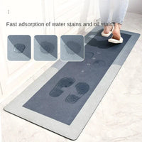 Kitchen Absorbent Mat Non-Skid Waterproof Wipeable Comfort Standing Kitchen Rugs and Mats Wipeable Wash Free Long Strip Carpet Quick Pick Grocers