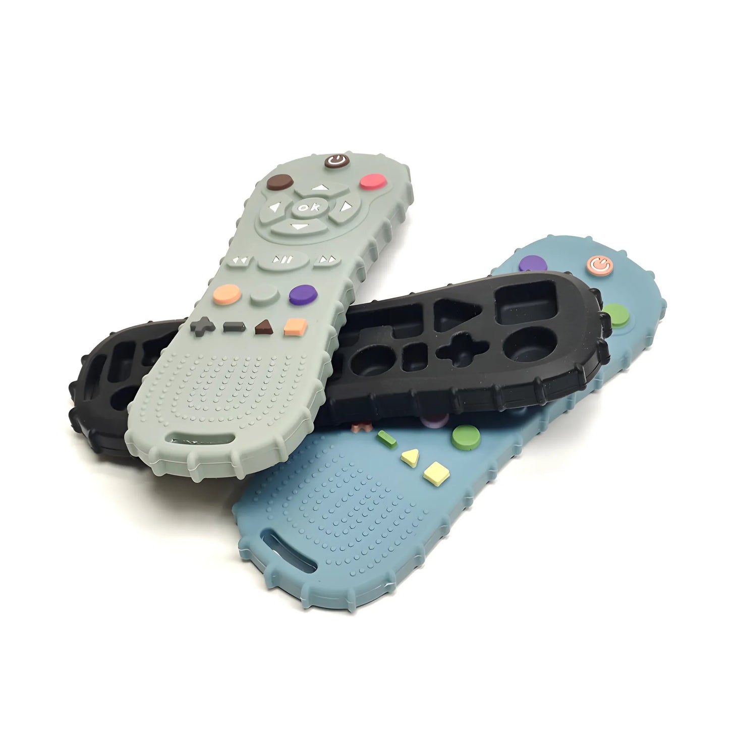 1/3PCS Baby Remote Control Teether Silicone Baby Anti-Eating Gloves Pacifier Bracelet Teething Stick Biting Toys Purest Peak