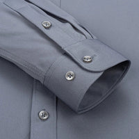 New Men's Solid Color Business Shirt Formal Fashion Thin Classic Basic Casual Slim White Long Sleeve Social Shirt Brand Clothes Quick Pick Grocers