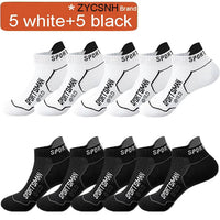 10 Pairs High Quality Socks Men's Summer Man Short Socks Breathable Ankle Socks Cotton Sports Socks Black Thin Cut Run Men Socks Quick Pick Grocers