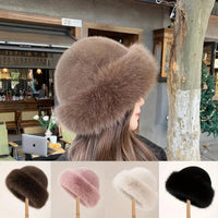 Furry Hats For Women, Autumn Winter Korean Style Warm Hats, Solid Color Flattering Mongolian Hats, Thickened Winter Outfits Purest Peak