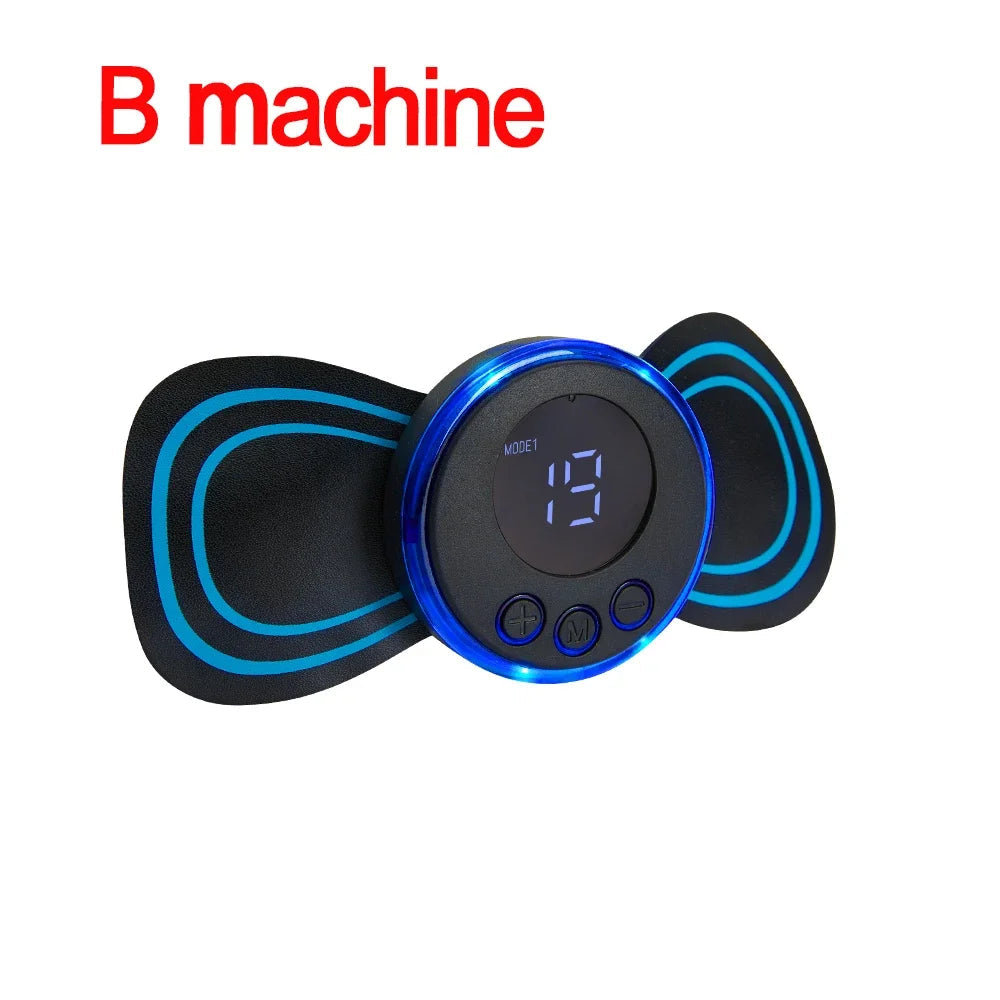 EMS Neck Massager Electric Muscle Stimulator Cervical Sticker Massage Patch Low Frequency Pulse Masajeador Pads Body Pain Relief Quick Pick Grocers