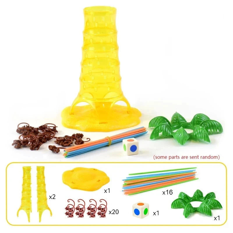 Multiplayer Tabletop Climbing Monkeys Game – Fun Interactive Parent-Child Board Game, Educational Rolling Monkey Toy for Kids Econic Blanks