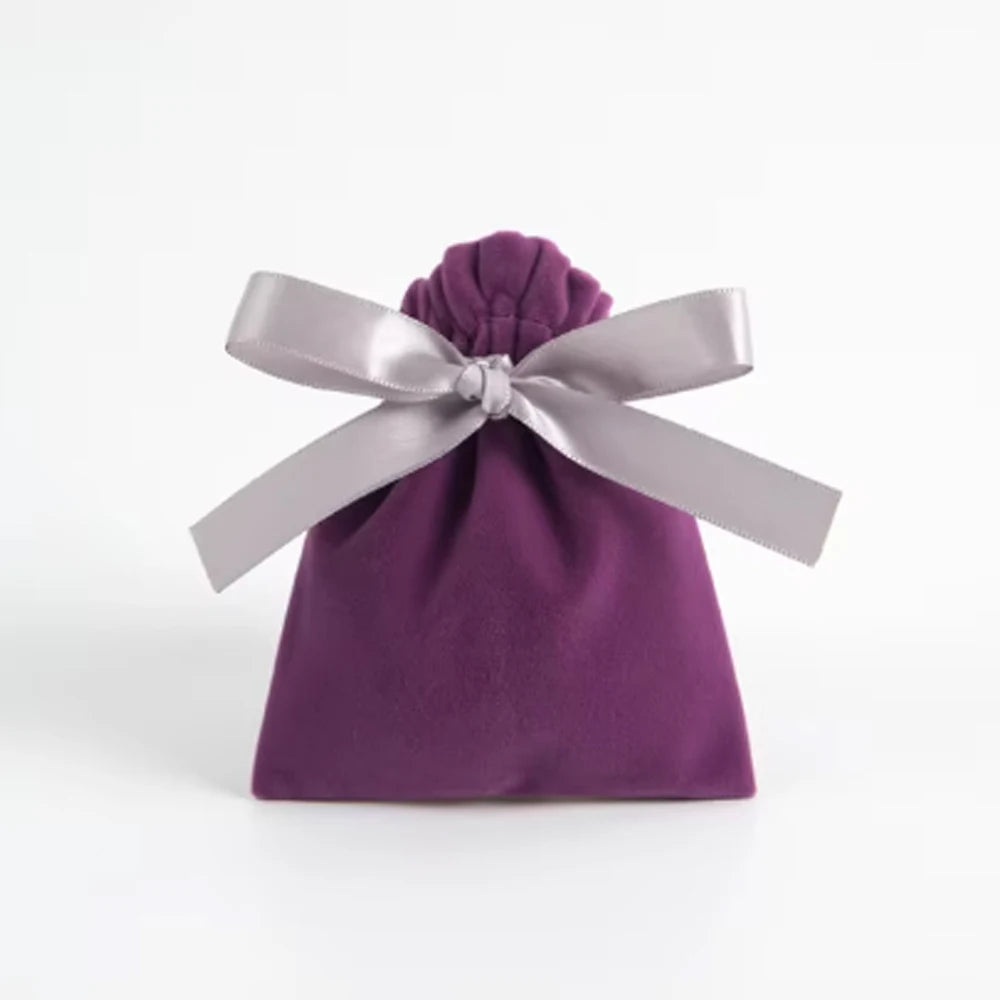 10pcs Green Jewelry Velvet Bag Ribbon Bowknot Pouches Gift Display Packing Storage Wedding Favors Travel Candy Drawstring Pocket Purest Peak