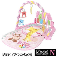 Baby Fitness Stand Music Play Gym Activity Toys Newborn Piano Crawling Blanket Pedal Game Pad Early Education 0-36 Months Gifts Purest Peak
