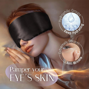 100% Mulberry Silk Sleeping Mask Eyepatch Blocking Light Eyemask Soft Padded Travel Sleeping Aid for Sleep Patch Slaapmasker Purest Peak