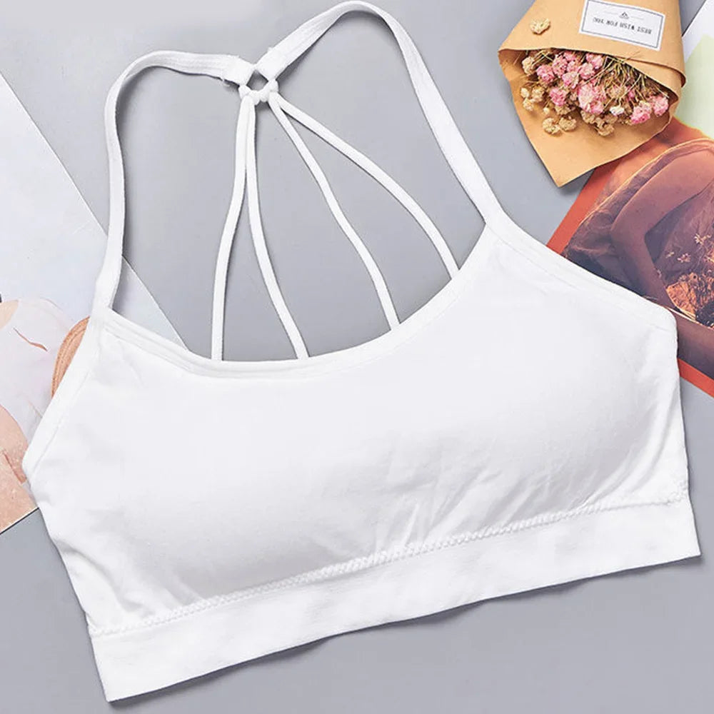 Fashion Tank Tops Sports Underwear Women Yoga Fitness Seamless Crop Top Wide Letter Straps Comfortable Workout Activewear Quick Pick Grocers