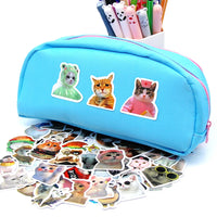 100/500/1000pcs Funny Cat Stickers Cartoon Cute Decals Toy Stationery Guitar Phone Bicycle Laptop Luggage Graffiti Kids Sticker Quick Pick Grocers
