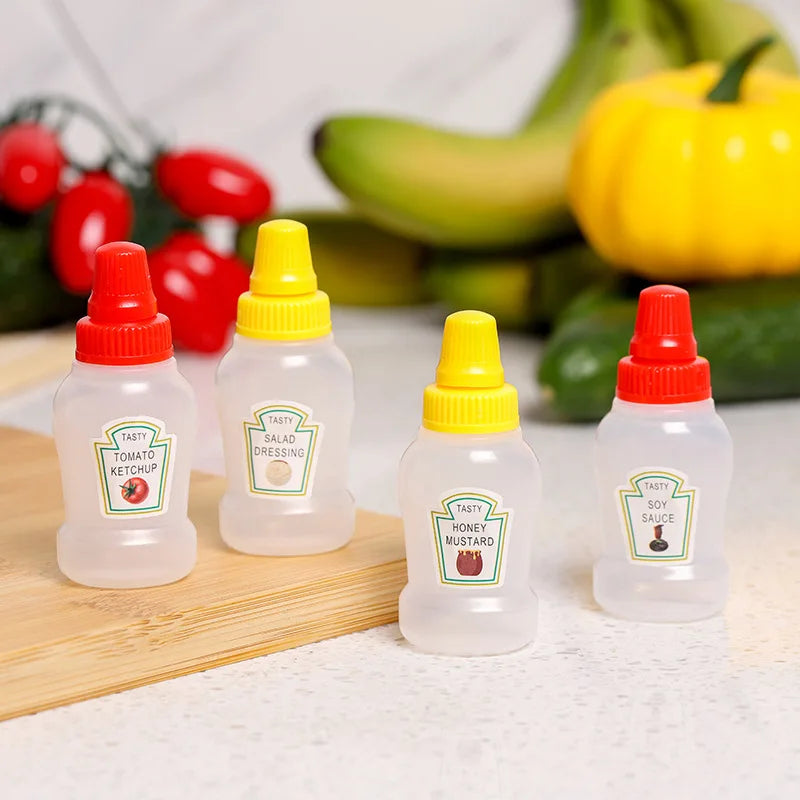 25ml Mini Condiment Bottle Camping Squeeze Bottles for Cookware Bbq Ketchup Oil Cruet Soy Sauce Kitchen Essentials Salads Tools Quick Pick Grocers