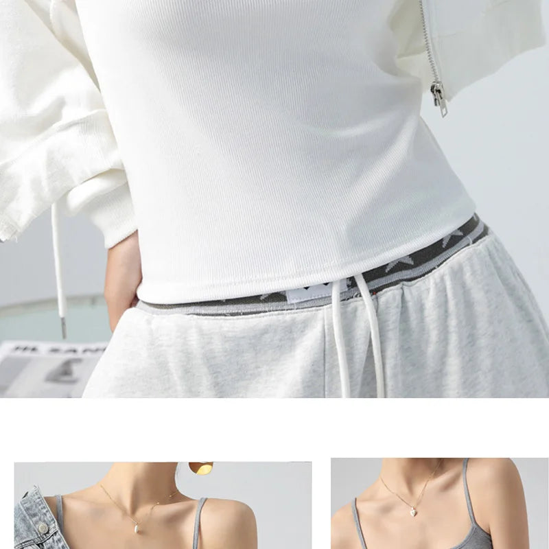 Women's Summer Basic Sleeveless Tank Top Spaghetti Strap Slim Fit Stretch Knitted Solid Color Camisole Quick Pick Grocers
