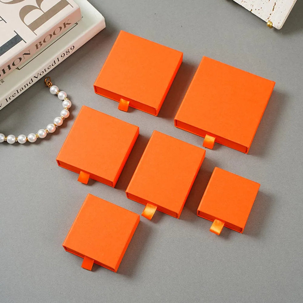 10pcs Paper Jewelry Gift Box For Ring Earrings Pendant Necklace Bracelet Stud Organizer Wedding Favors Jewellery Packaging Sack Purest Peak