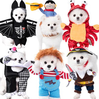 Halloween Dagger Pet Costume - Funny Knife-Holding Dog & Cat Standing Dress for Festival Dress-Up Econic Blanks