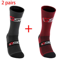 2pairs 2023 New Cycling Socks Bike Nurse Compression Road Bike Running Mtb Knee-high White Sports Funny Brand Black Quick Pick Grocers