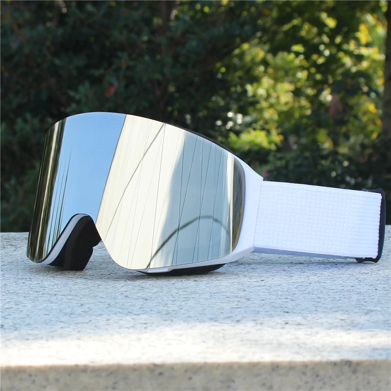 Magnetic Flip Cover Double Layer Anti-Fog Ski Goggles Snowboard Glasses Snowmobile Eyewear Outdoor Sports Optical Protection Quick Pick Grocers