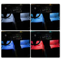 2-in-1 LED Car Neon Foot Light - USB & Cigarette Lighter Interior Ambient Lamp Econic Blanks