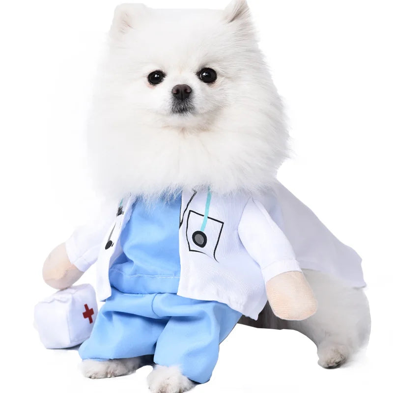 Halloween Dagger Pet Costume - Funny Knife-Holding Dog & Cat Standing Dress for Festival Dress-Up Econic Blanks