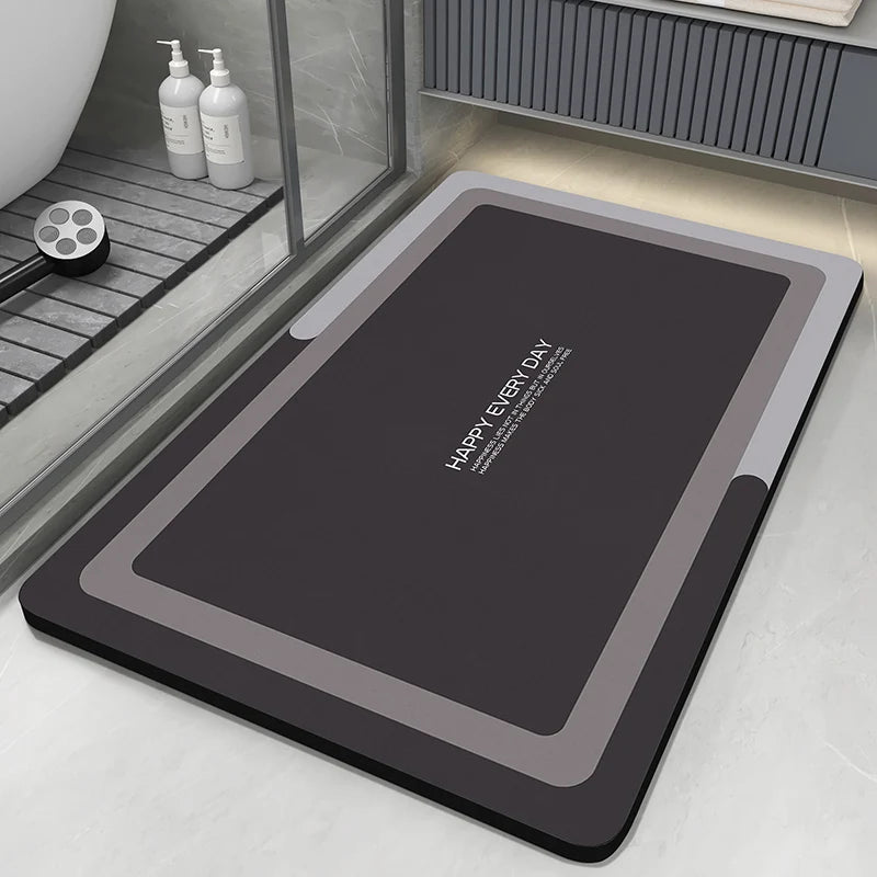 Diatomaceous Earth Bath Mat Bathroom Rug Absorbent Non-slip Floor Foot Mats Quick Dry Shower Carpet Toilet Pad Doormat Washable Quick Pick Grocers