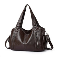Pu shoulder bag fashionable temperament zipper opening design daily commuter handbag Quick Pick Grocers