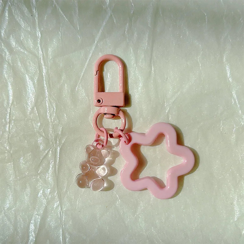 10pcs Metal Keyrings Buckle With Stars Bear Pendant Colored Keychain For Diy Jewelry Making Key Ring Accessories Wholesale Econic Blanks