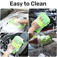 Microfiber Car Washer Sponge Cleaning Car Care Detailing Brushes Washing Towel Auto Gloves Styling Accessories Quick Pick Grocers