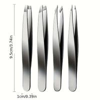 4pcs Set Professional Tweezers Set Perfect For Eyebrow Hair Removal Splinter Very Effortless and Relaxed to Remove for women Econic Blanks