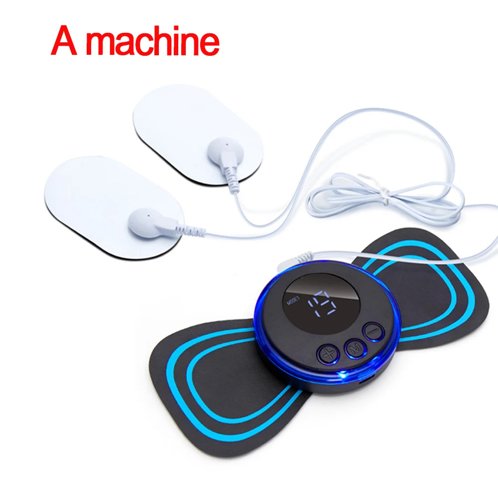 EMS Neck Massager Electric Muscle Stimulator Cervical Sticker Massage Patch Low Frequency Pulse Masajeador Pads Body Pain Relief Quick Pick Grocers