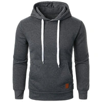 Mens Casual Hooded Collar Drawstring Hoodies Sweatshirts Long Sleeve Shirts Outdoor Streetwear Solid Color Lightweight Pullover Econic Blanks