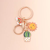 New Colorful Rainbow Keychains for Car Key Souvenir Gift for Women Men DIY Handbag Pendants Hanging Key Ring Jewelry Accessories Quick Pick Grocers