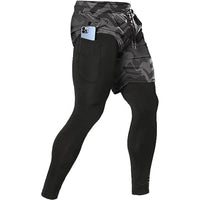 Men's Sport Pants 2 in1 Training Athletic Tracksuits Sportswear Workout Male Jogging Trousers Gym Fitness Running Pants Men Econic Blanks