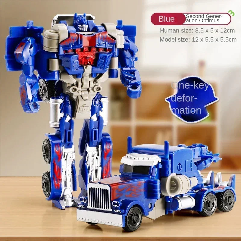 Transformation Car Anime Robot Model One Step Deformation Robot Toy Kid Puzzle Toy Deformation Car Action Figure Model Quick Pick Grocers