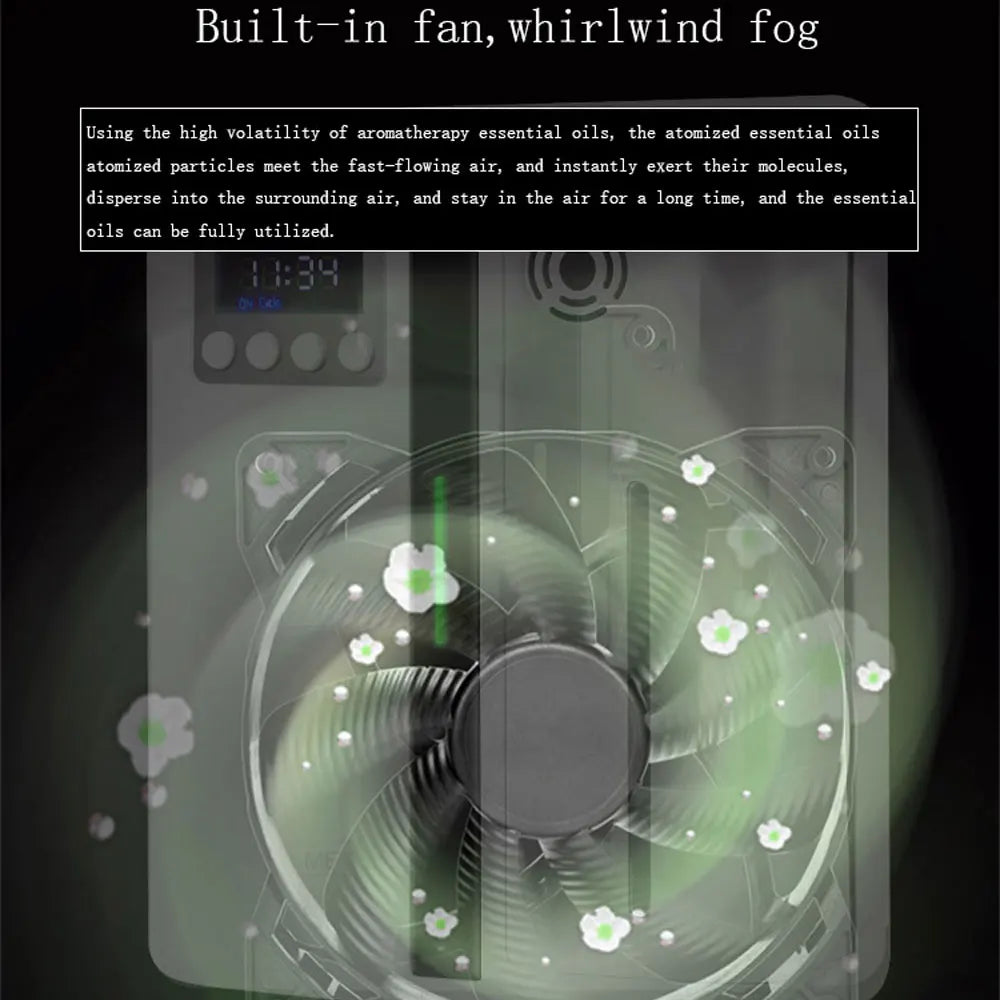 Scent Machine Aroma Diffuser Wall Mounted Hotel 160ML Aroma Diffuser With Fan Inside For Large Area Hotel Lobby Home Fragrance Quick Pick Grocers