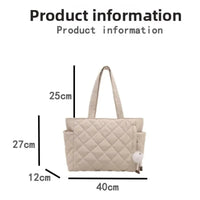Rectangular Large Capacity Single Shoulder Bag for Commuting To Work Korean Style Women's Tote Bag Lightweight Casual Handbag Quick Pick Grocers