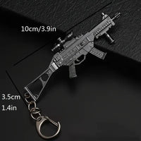1pc Toy Gun Keychain, Alloy Toy Gun Model Pendant Car Key Chain Car Key Ring Gift For Men Boys Quick Pick Grocers