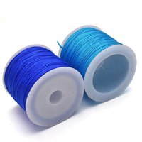 50Yds 0.8mm Crafts Nylon Cord For Jewelry Making Beading Braided Nylon Satin String for Bracelets Rattail Trim Chinese Knot Econic Blanks