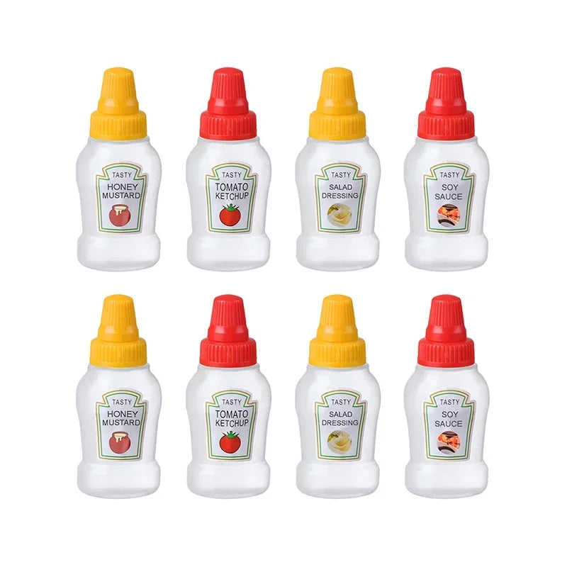 25ml Mini Condiment Bottle Camping Squeeze Bottles for Cookware Bbq Ketchup Oil Cruet Soy Sauce Kitchen Essentials Salads Tools Quick Pick Grocers