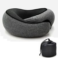 Travel Neck Pillow Memory Foam U-shaped Pillow Snail Style Travel Neck Support Portable Adjustable Soft Noon Break Sleep Pillows Quick Pick Grocers