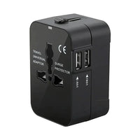 Global Universal Conversion Travel Plug USB Sockets EU US AC Power Adapter Converter With Child Protection Safety Cover Locking Econic Blanks