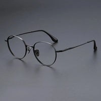 YIMARUILI Luxury Pure Titanium Men and Women Eyeglasses Frame Retro Round Big Wide-rimmed Optical Prescription Glasses CT-266 Econic Blanks
